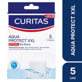 Apósitos adhesivos Curitas Aqua Protect XXL Resistente al agua x 5 unidades