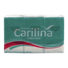 Carilina Pañuelos Descartables Doble Hoja 6 X 10 Unidades