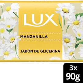 Jabón De Glicerina Lux En Barra Manzanilla 90g 3 Unidades