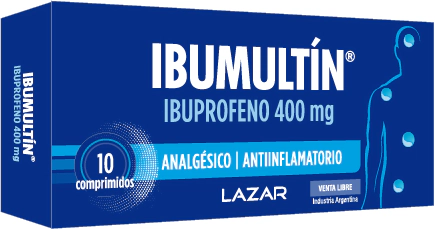 Ibumultin Ibuprofeno 400mg Analgésico Antiinflamatorio 10 comprimidos