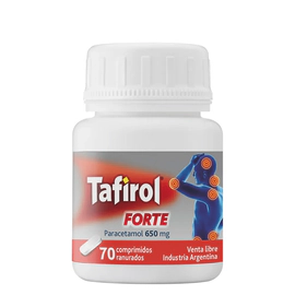 Analgésico Tafirol Forte Paracetamol 650mg Antipirético 70 comprimidos