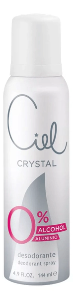 Desodorante En Aerosol Mujer Ciel Crystal 0% Alcohol 144ml