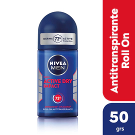 Desodorante antitranspirante NIVEA MEN Active Dry Impact Roll On x 50 ml