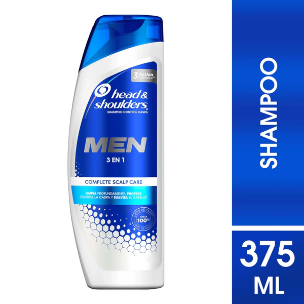 Shampoo Head & Shoulders For Men 3 En 1 Contra Caspa 375ml