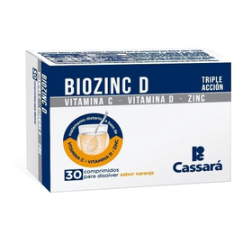 Biozinc D Vitamina C D Y Zinc Comprimidos Efervescentes X 30