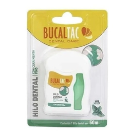 Bucal Tac Hilo Dental Fino Con Cera Sabor Menta 50 Mts