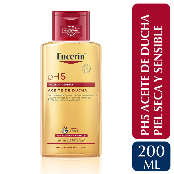 Aceite de ducha pH5 Eucerin para piel sensible x 200 ml
