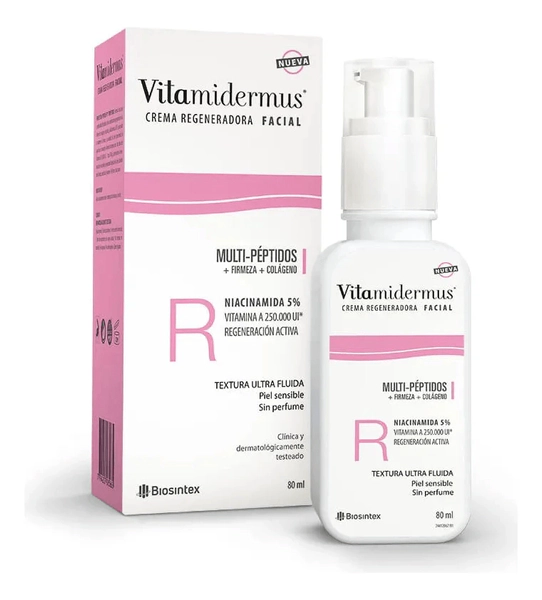 Crema Facial Vitamidermus Regeneradora 80ml Piel Sensible