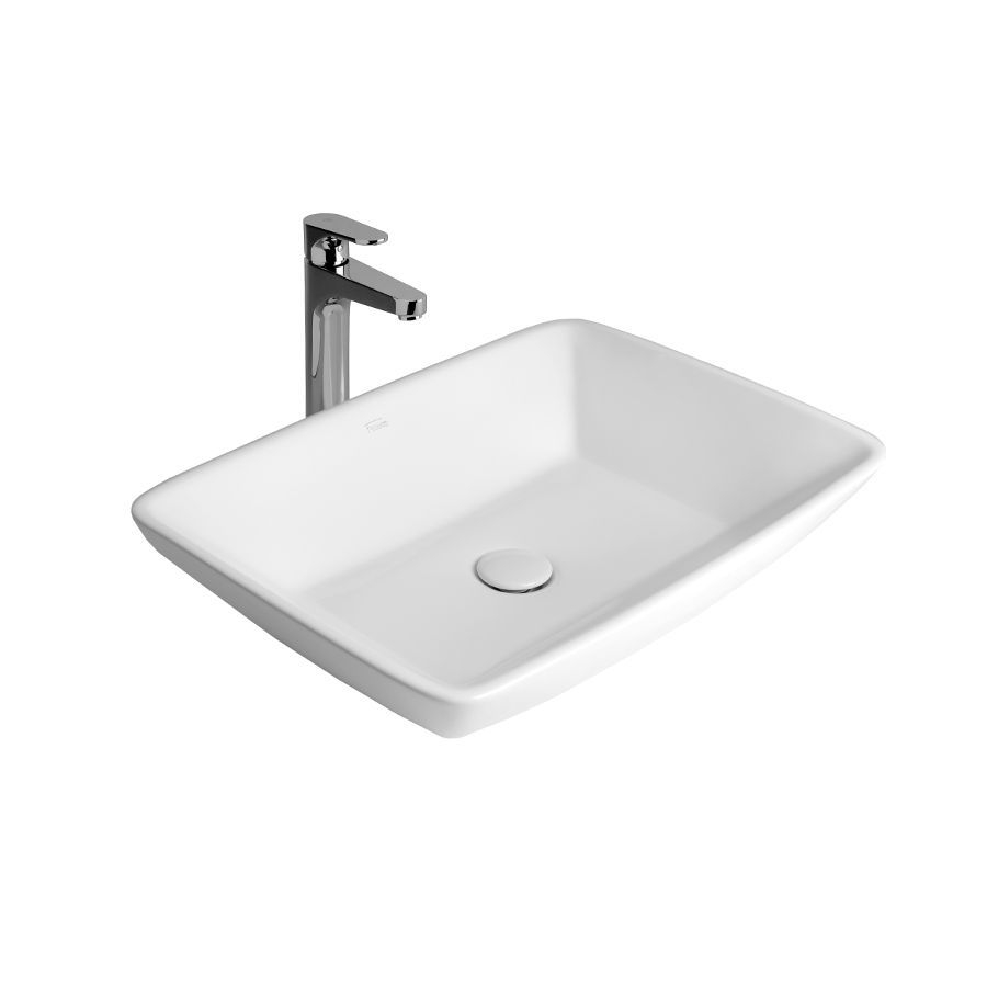 Bacha Milos Rectangular De Apoyar Blanco LK108-B | Permat