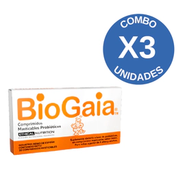 Combo X3 Biogaia Probióticos 10 Comprimidos Masticables