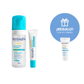 Control Espuma Facial 150ml + Gel Secante 15ml+ Crema Control Acné 7g de REGALO!