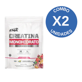 Combo X2 Creatina Monohidrato Micronizada Sabor Fruit Punch 300gr
