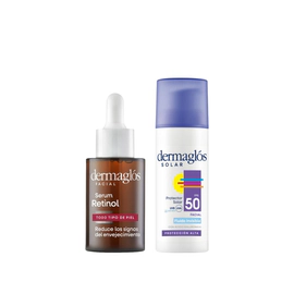 Kit Facial Dermaglós Serum Retinol + Protector Solar Fluido