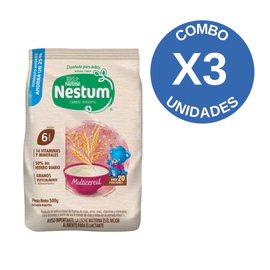 Combo X3 Cereal Infantil Nestum Multicereal 500gr