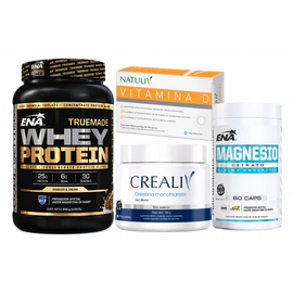 Kit Ena Whey Protein C&C + Creatina + Magnesio + Vita D