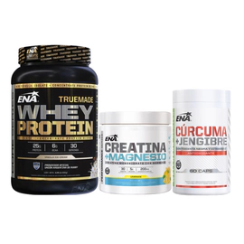 Combo ENA Proteína Whey Vainilla + Creatina + Cúrcuma