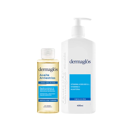 Kit Dermaglós Aceite anti estrías + Dermaglós emulsión x 400ml