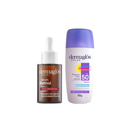 Kit Facial Dermaglós Serum Retinol + Protector Solar Fluido
