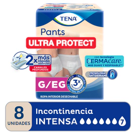 Ropa Interior Pants Ultra Protect Adultos G/EG X8 Unidades