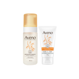 Kit Cuidado Facial Aveno Espuma + Crema Piel Sensible Mixta