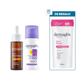 Kit Facial Serum Vitamina C + Protector F50+ Refill Agua Micelar 200ml REGALO!
