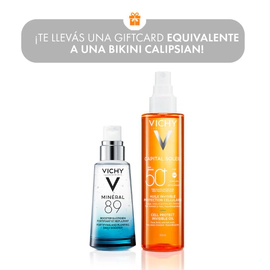 Kit Vichy Mineral 89 + Solar Cell Protect Oil FPS 50+ GiftCard