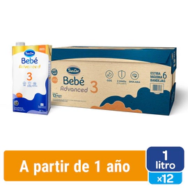 Pack X12 Sancor Bebe 3 Advanced 1 A 3 Años Brick 1 Litro