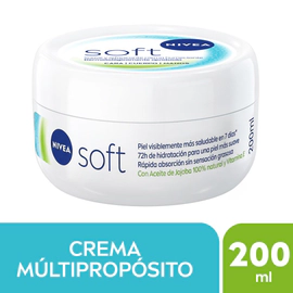 Crema hidratante intensiva NIVEA Soft para uso diario x 200 ml