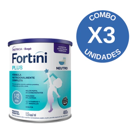 Combo X3 Fortini Plus Sabor Neutro En Polvo 400gr