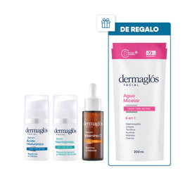 Kit Serum Ácido Hialur.+ Vit C+ Niacinamida+ Refill Agua Micelar 200ml REGALO!