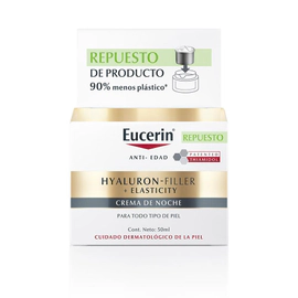 Repuesto Crema facial antiedad de noche HYALURON-FILLER + Elasticity Refill 50ml