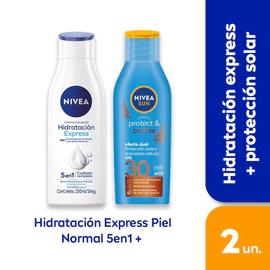 Combo NIVEA Hidratación Express + Protección solar