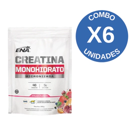 Combo X6 Creatina Monohidrato Micronizada Sabor Fruit Punch 300gr
