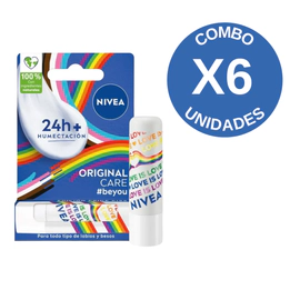 Combo X6 Bálsamo Labial Rose Care Pride Kiss 4,8gr