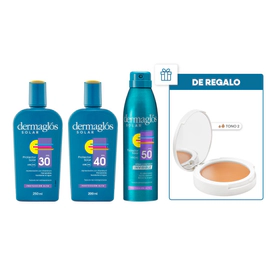 Kit Protector Solar FPS 30 + FPS 40 + FPS 50+ Crema Compacta Tono 2 de Regalo