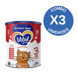 Combo X3 Vital 3 Leche De Lata 800g