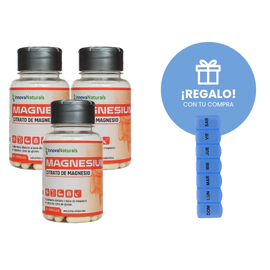 Combo Innovanaturals Magnesium Citrato 400 mg x3 + Pastillero