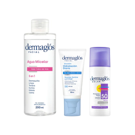 Kit Facial Dermaglós Rutina Piel Normal -Equilibrada a Mixta