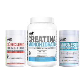 Combo ENA Creatina 1Kg + Magnesio + Cúrcuma