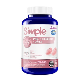Simple Bagó Piel Cabello y Uñas X60 Gomitas masticables