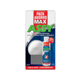 Assy Pack Ahorro Max para Piojos Loción Assy Max + Peine