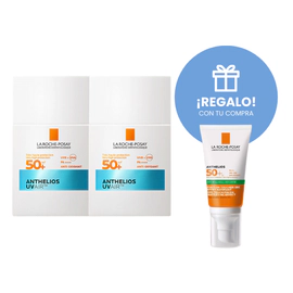 Combo X2 Protector Anthelios UV Air SPF50+ 40ml+ Protector Toque Seco 50m Regalo