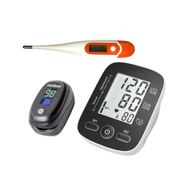 Kit Completo Tensiómetro De Brazo + Oxímetro + Termómetro Digital