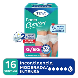 Pañales Ropa Interior Adultos Pants Comfort Talle G/EG X16 Unidades