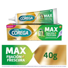 Adhesivo para Prótesis Dentales Ultra Corega Máxima Fijación y Frescura 40grs
