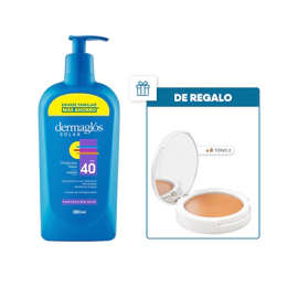 Protector Solar Familiar Fps40 Emulsión X380ml+ Crema Compacta Tono 2 de Regalo