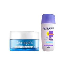 Kit Facial Dermaglós Protector Solar + Ultra Hidratación