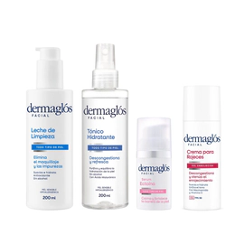 Kit Facial Rutina Dermaglós piel enrojecida + Serum Ectoína
