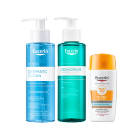Gel Dermatoclean + Dermopure+Sun Hydro Fluid Color Medio