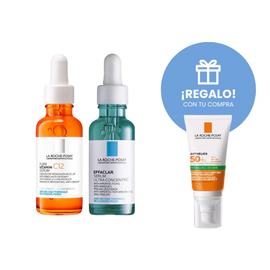 Combo Pure Vitamin C12 Serum + Effaclar Serum+ Protector Toque Seco 50ml Regalo